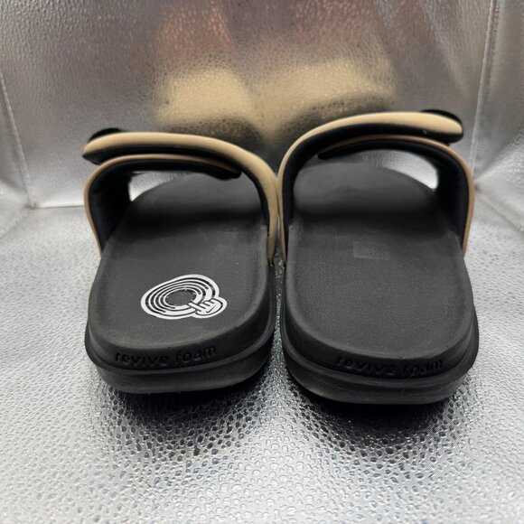 Size 8 Nike Offcourt Adjust Black Khaki Mens Comfort Slip On Slide DQ9624-004 - Picture 9 of 12